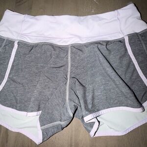 lululemon athletica Gray and Lavender Athletic Shorts
